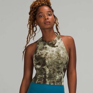 Lululemon Key to Balance Yoga Tank Built in bra, Green tie dye